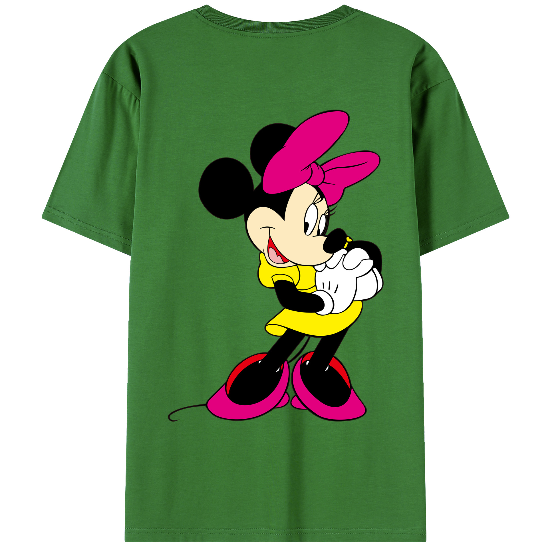 （画像用） ミッキーマウス Mickey Mouse レディース半袖Tシャツ(バックプリント)